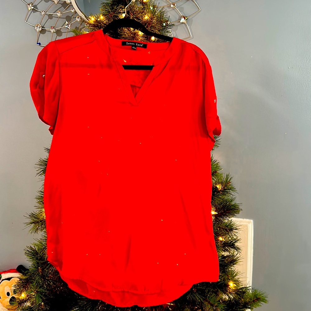 Red blouse